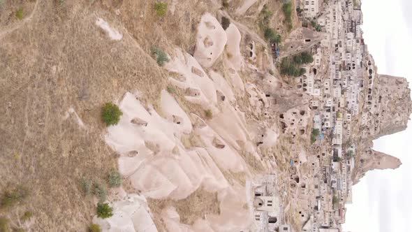 Vertical Video Cappadocia Landscape Aerial View alt