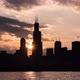 Chicago Willis Tower Silhouette at Sunset - VideoHive Item for Sale