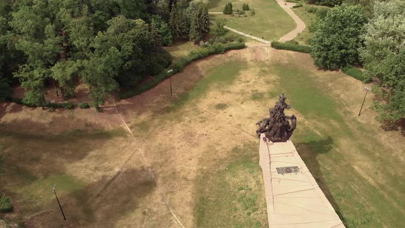 Babi Yar. Aerial - The Place of Mass Murder of Jews During the Second World War. Holocaust. Kyiv alt