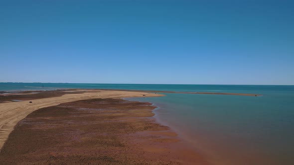 Spoil Bank Recreation Reserve Sand Bank Port Hedland, Western Australia 4K Aerial Drone