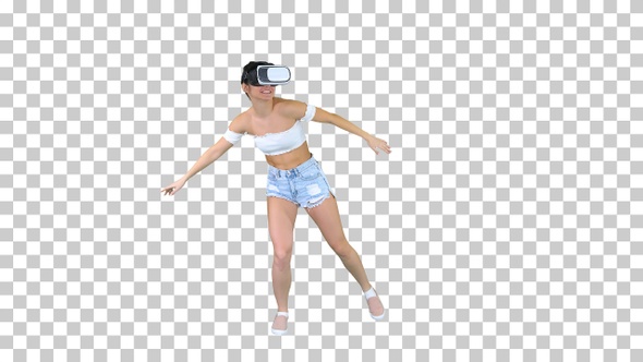 Cute girl dancing while she has her VR on Dancing time Alpha alt