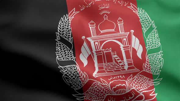 Afghanistan Flag Seamless Closeup Waving Animation alt