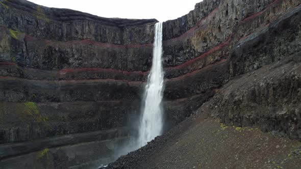 Approaching to Svartifoss Waterfall in Iceland