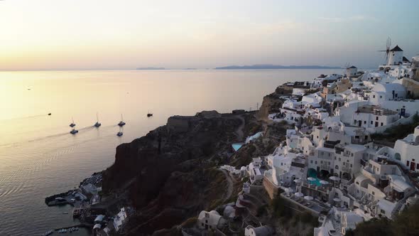 Oia Village at Night Santorini alt