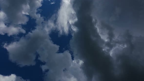 Blue sky with clouds time lapse.