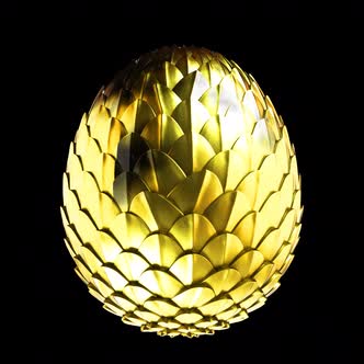 Dragon Egg crystal to golden 3d rotate alpha