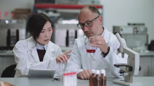 Scientist team working in laboratory