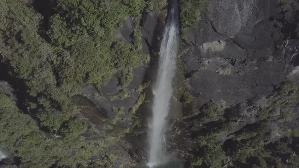 Beautiful waterfall aerial