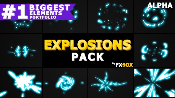2D Explosion Elements | Motion Graphics Pack