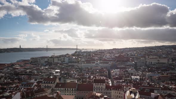 Timelapse of Lisbon and Tagus River