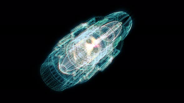 Futuristic HUD Holographic Electromagnetic Machine alt