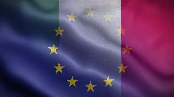 EU Italy Flag Loop Background 4K