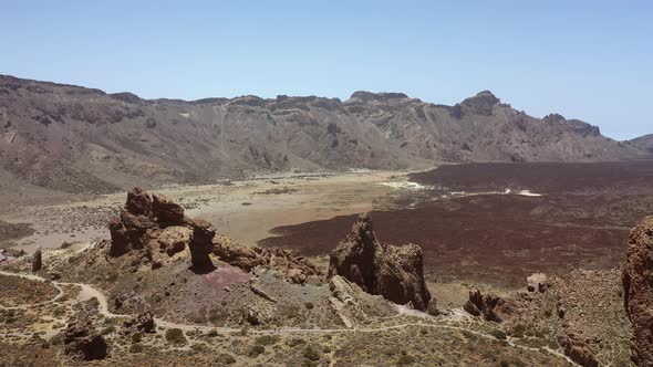 Lunar Landscape in the Crater of the Teide Volcano