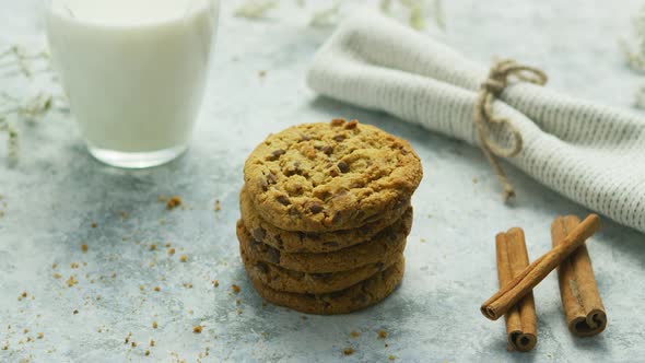 Sweet Cookies and Glass of Milk alt