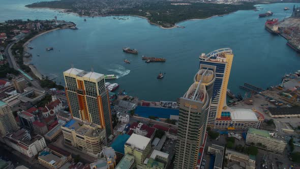 aerial view of the haven of peace, city of Dar es Salaam