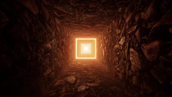 Glow Square Light Stone Cave Tunnel alt