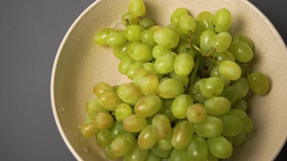 Fresh Healthy Grape in the Plate