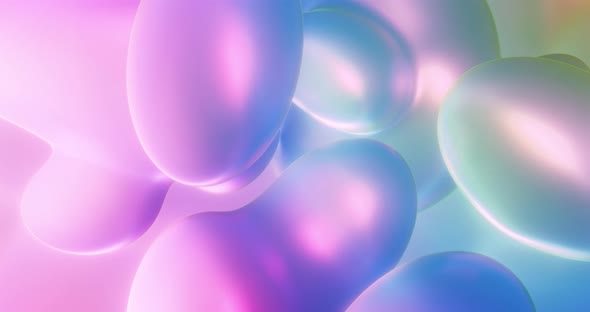 Abstract Background with Colorful Pink Bubbles and Gradient