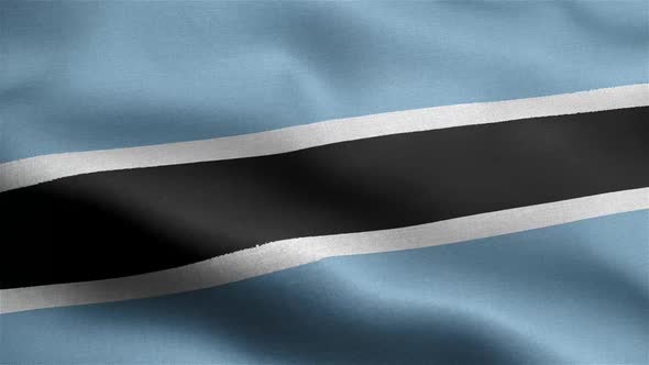 Botswana Flag Seamless Closeup Waving Animation alt
