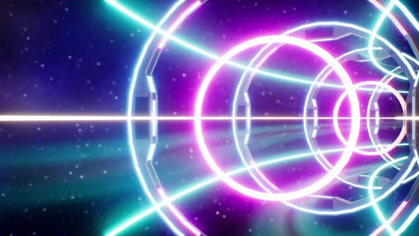 Abstract Glowing Space Tunnel Loop 4K 02 alt