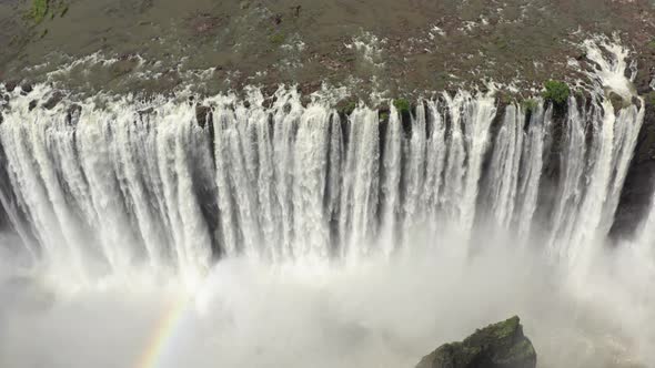 Aerial View of Victoria Zambia Waterfall alt