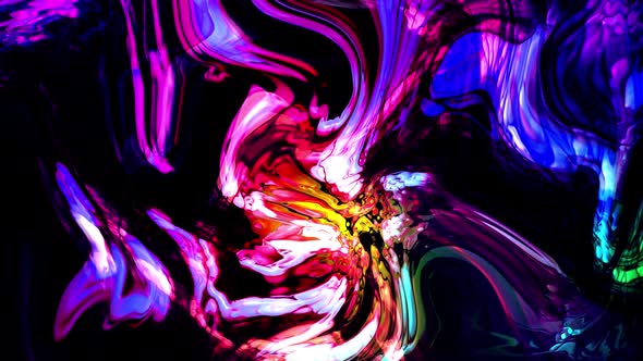 Abstract Water Paint Holographic Liquid Colorful Background Motion Video alt