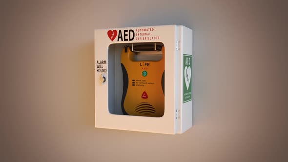 An automatic electronic defibrillator. which can save live using electric shock.