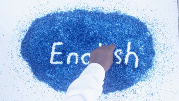 Blue Writing English