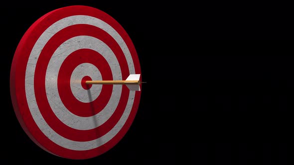Success In Business Target Hit In The Center By Arrow Loop Transparent Background 4k