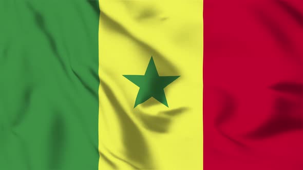 4K Senegal Flag - Loopable