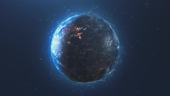 Cyber Technology Earth Globe 2