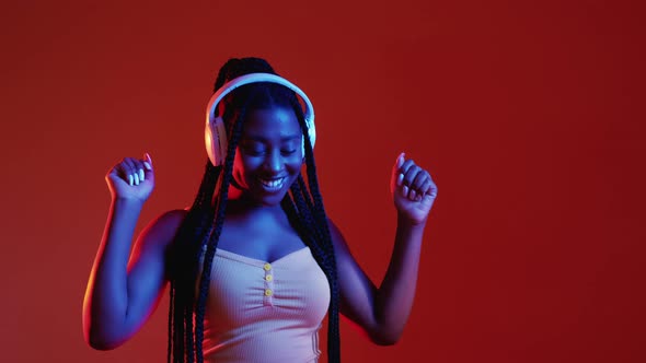 Music Lover Happy Black Woman Stereo Sound alt