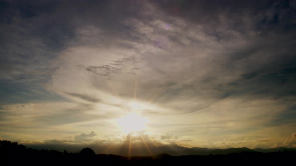 Dramatic Tropical Monsoon Storm Cloud Over the Mountain 03 alt