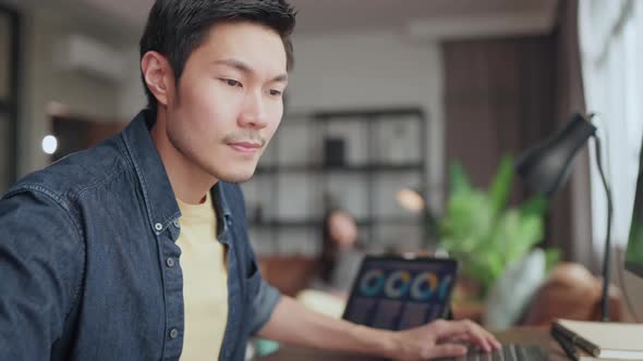 asian marry couple mature adult business owner entrepreneur working together alt