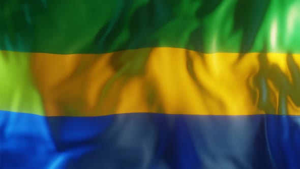 Gabon Flag with Edge Bump