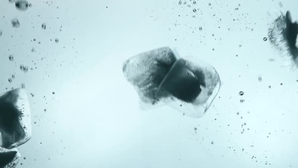 Ice Cubes in Water