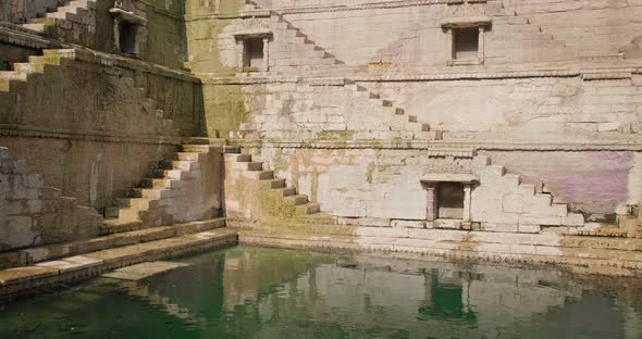 Water Storage Inside Toorji Ka Jhalra Baoli and Stepwell - One of Water Sources in Jodhpur alt