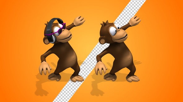 Happy Birthday Monkey Dance (3-Pack) by se5d | VideoHive