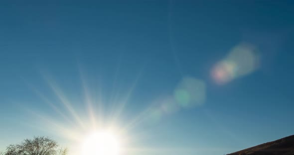 Mountain Meadow Timelapse at the Summer or Autumn Sunset Time alt