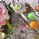 Vertical view. Festive Easter table setting. - VideoHive Item for Sale