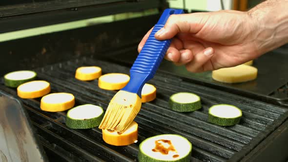 Detail Vegetables on Barbecue alt