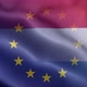 EU Luxembourg Flag Loop Background 4K