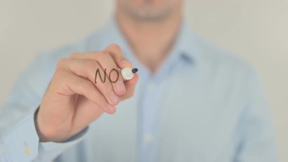 No More Overtime, Man Writing on Transparent Glass Screen alt
