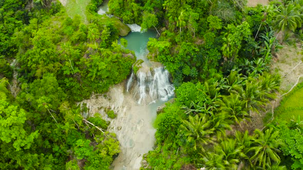Beautiful Tropical Waterfall Philippines Cebu alt