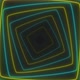 Neon Rounded Square Tunnel Loop Blue and Yellow - VideoHive Item for Sale