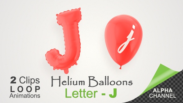 Balloons With Letter – J