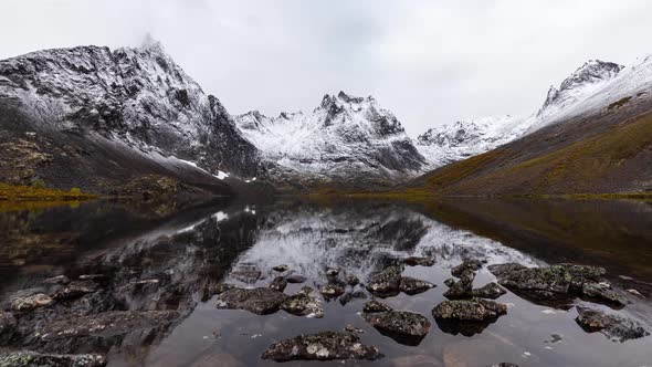 Grizzly Lake in Tombstone Territorial Park Yukon Canada alt