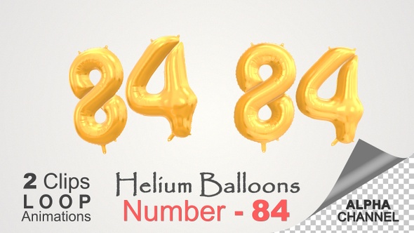 Celebration Helium Balloons With Number – 84