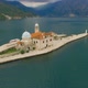 Aerial View of Sea, Mountains and Old Church on Island - VideoHive Item for Sale