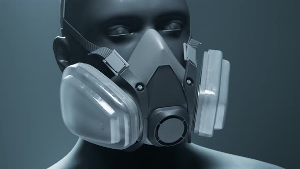Concept of a respiratory protective mask. COVID protection. How to wear a mask. alt